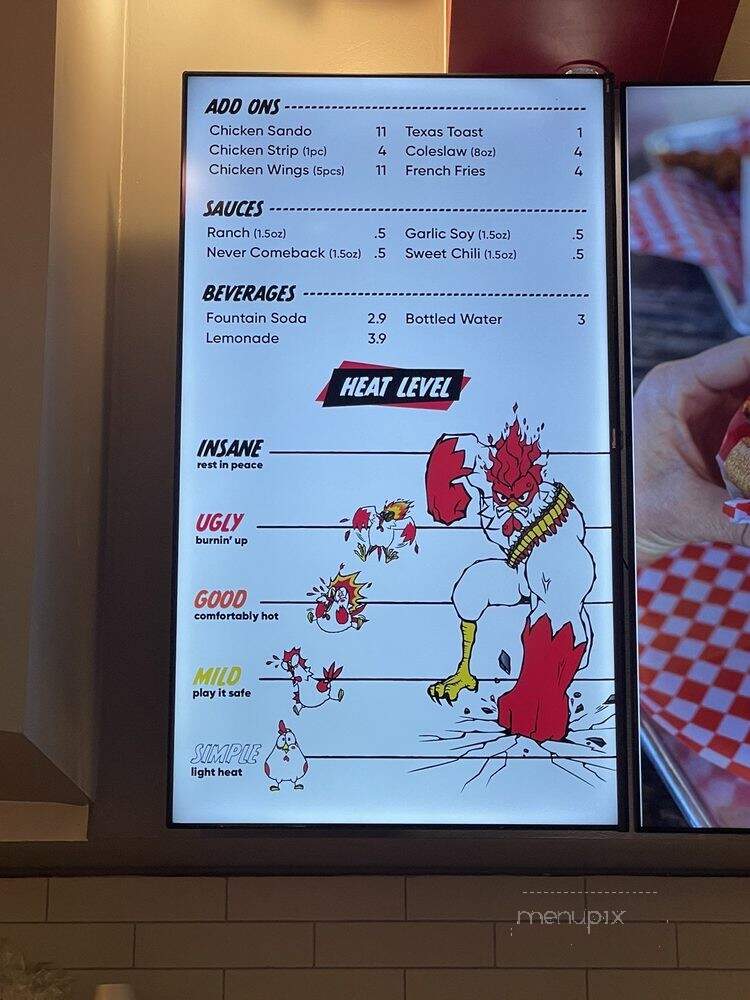 Burnin' Mouth Nashville Hot Chicken - Glendale, CA menu_pic