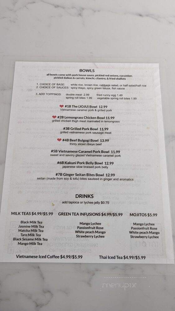 JoJu - Port Washington, NY menu_pic