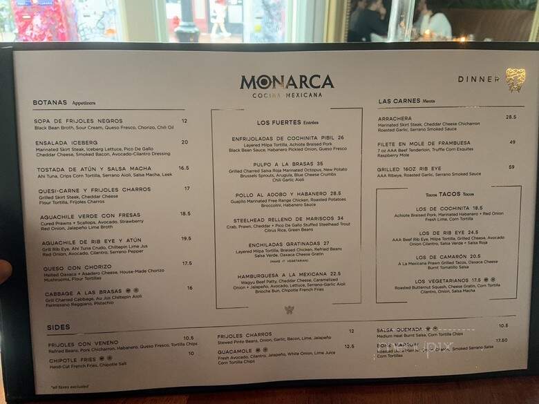 Monarca - Vancouver, BC menu_pic