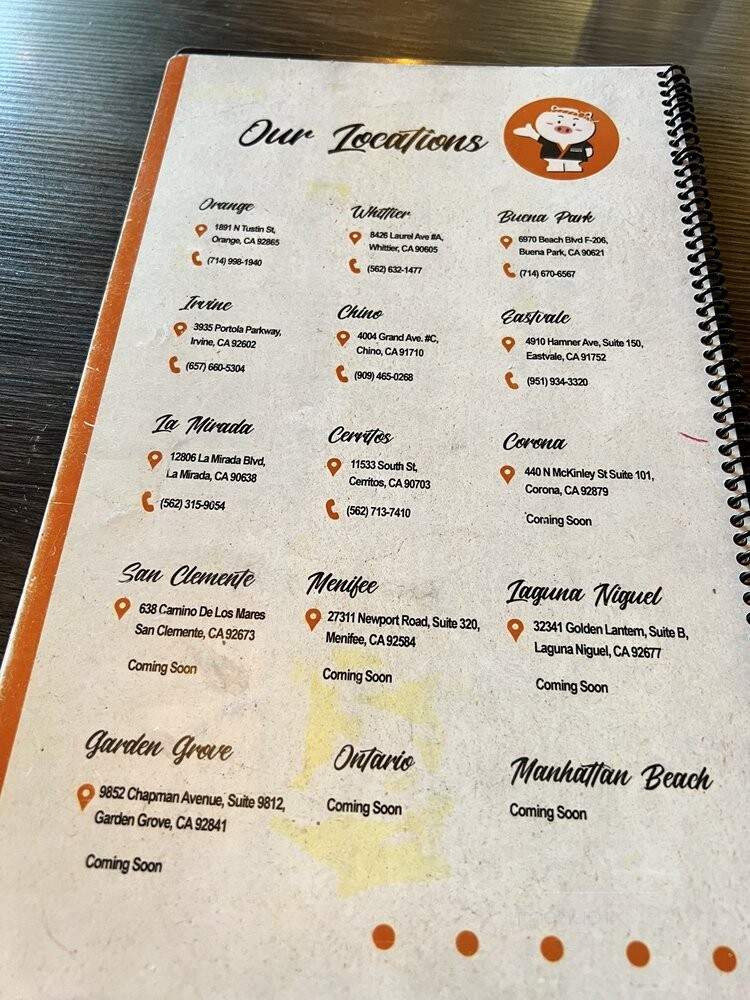 Yoshiharu Ramen - Cerritos, CA menu_pic