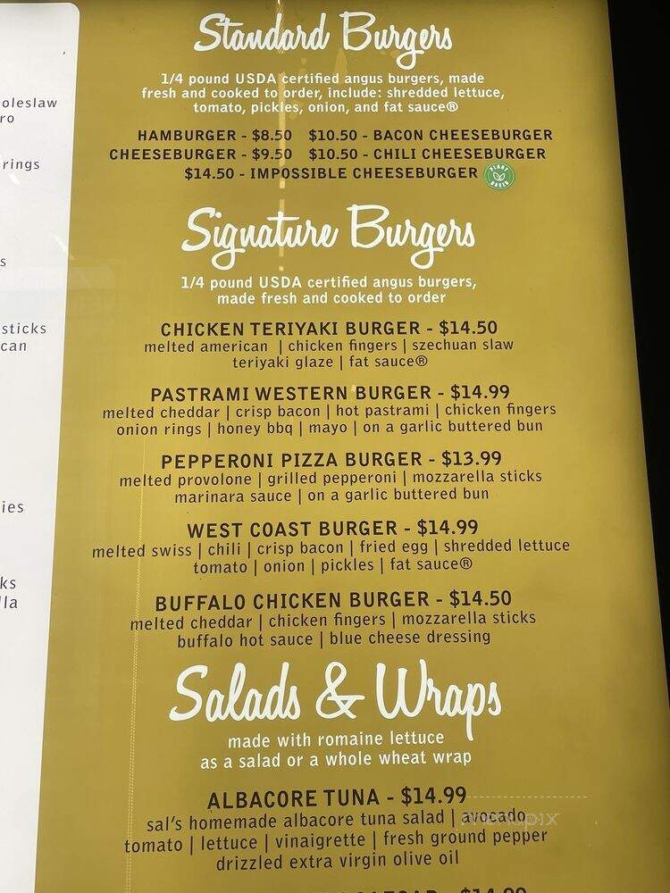 Fat Sal's - Marina del Rey, CA menu_pic