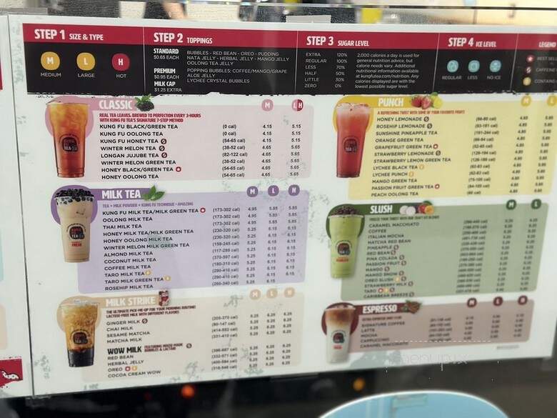 Kung Fu Tea - West Hartford, CT menu_pic