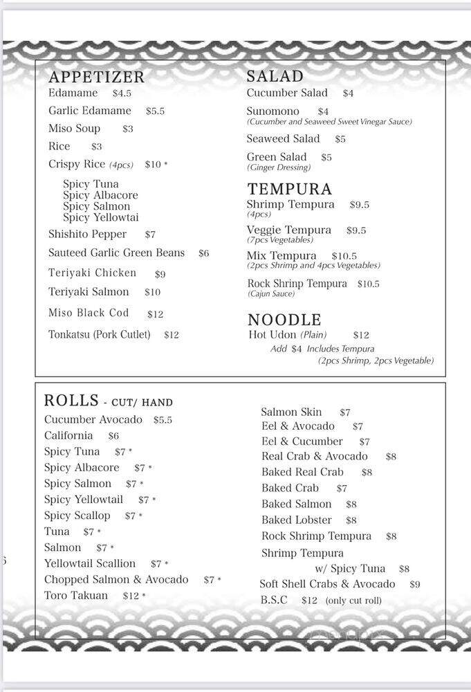 Nagahasu By Sushi Yu/Mi - Los Angeles, CA menu_pic