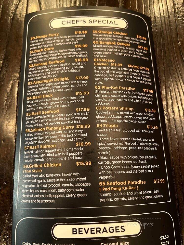 Thai Indy Restaurant - Carmel, IN menu_pic