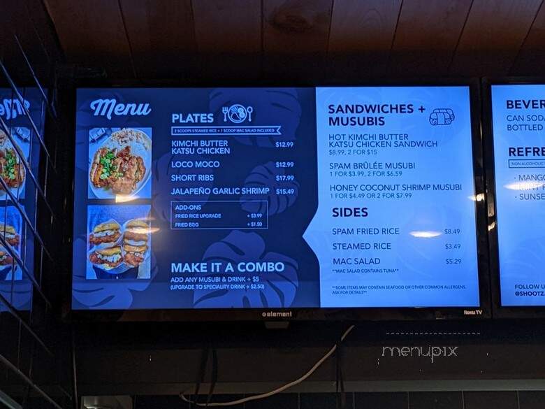 Shootz - Long Beach, CA menu_pic
