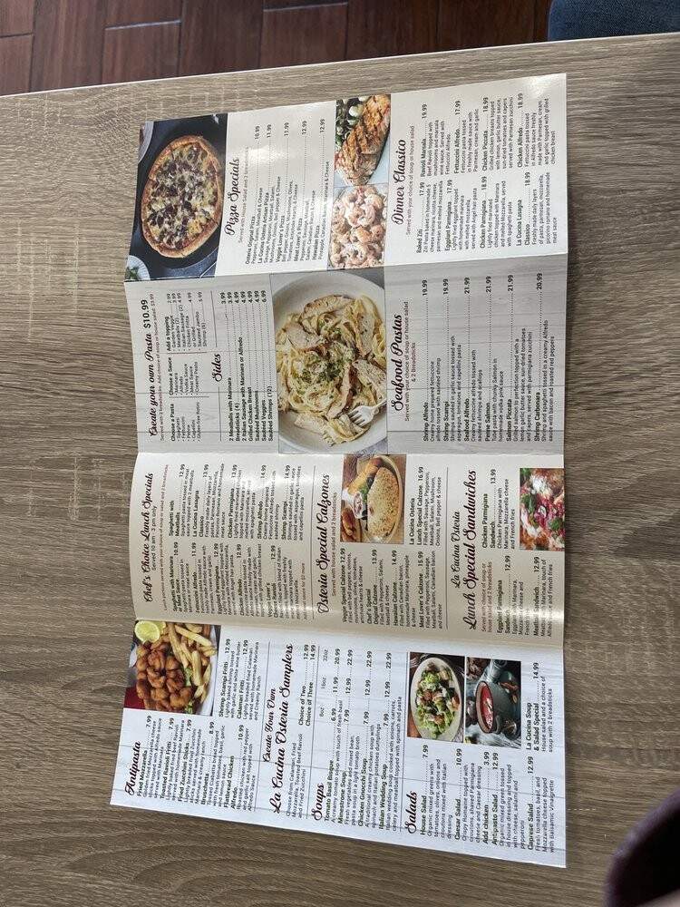 La Cucina Osteria - Carlsbad, CA menu_pic