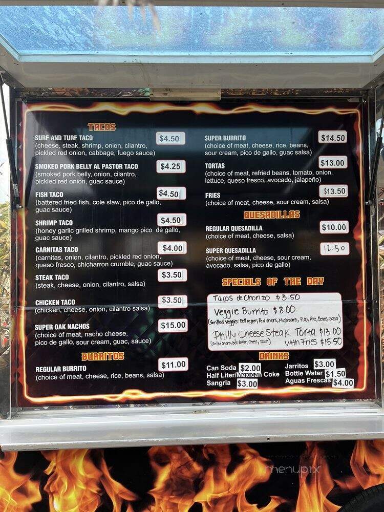 Oak Fuego - Oakland, CA menu_pic