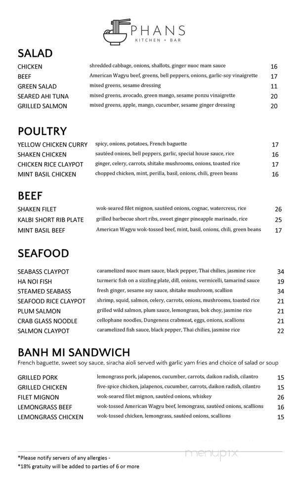 Phan's Kitchen and Bar - Irvine, CA
