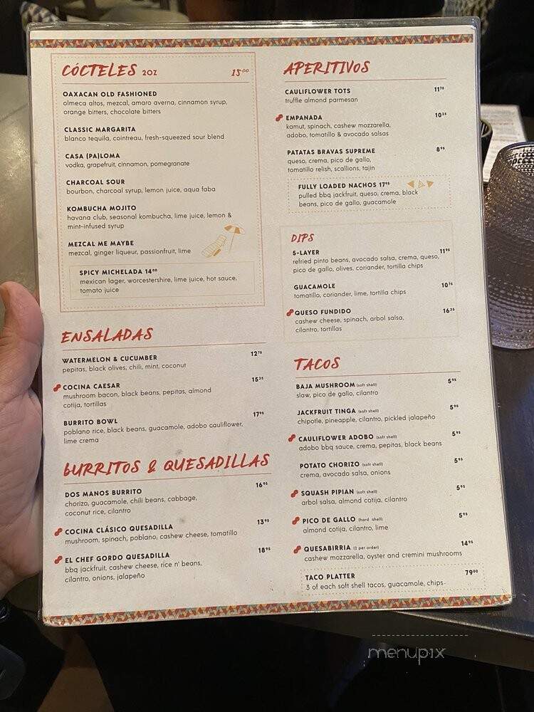 Planta Cocina - Toronto, ON menu_pic