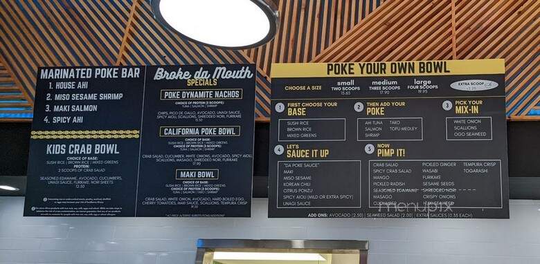 Poke'd Out Fish Bar - San Carlos, CA menu_pic