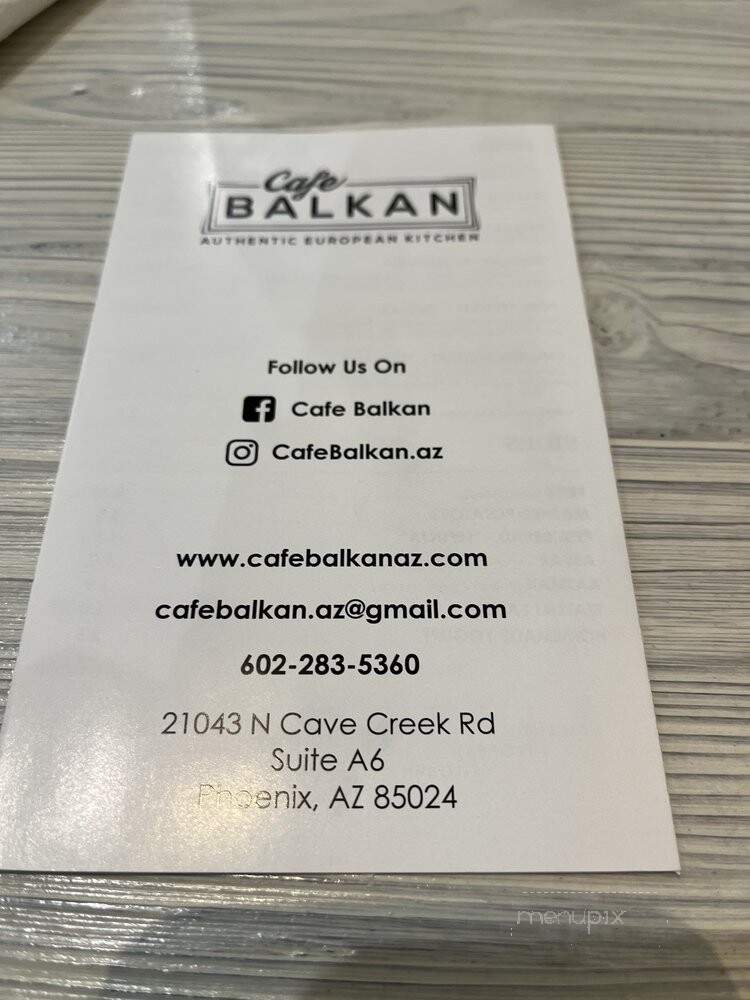 Cafe Balkan - Phoenix, AZ