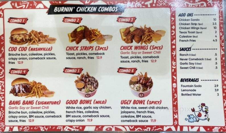 Burnin' Mouth Nashville Hot Chicken - Brea, CA menu_pic