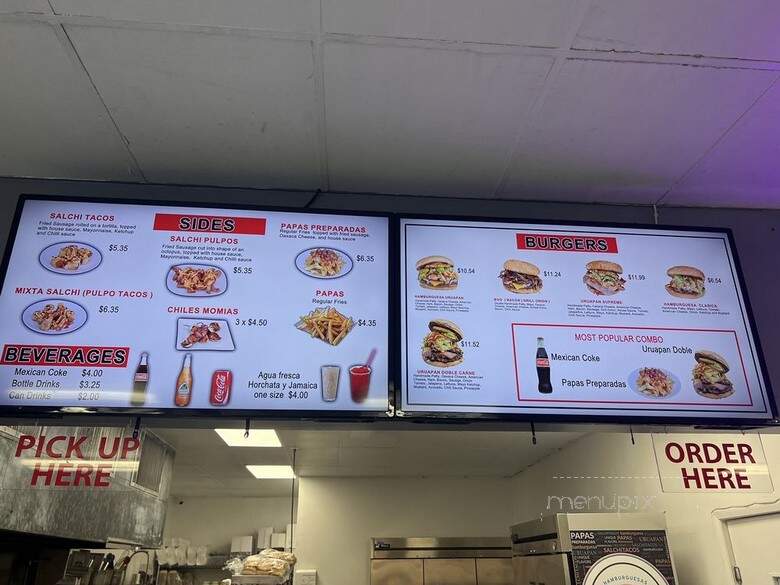 Hamburguesas Uruapan - Anaheim, CA menu_pic
