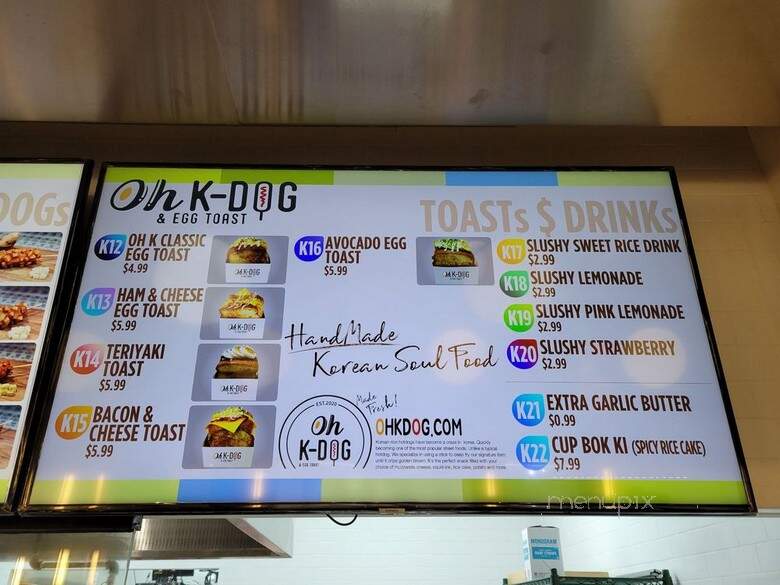 Oh K-Dog & Egg Toast - Plano, TX menu_pic