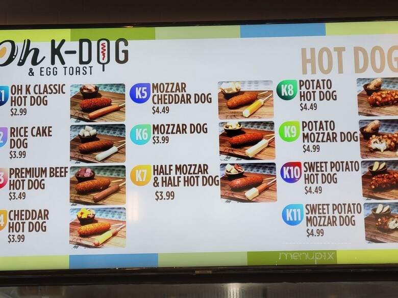 Oh K-Dog & Egg Toast - Plano, TX menu_pic