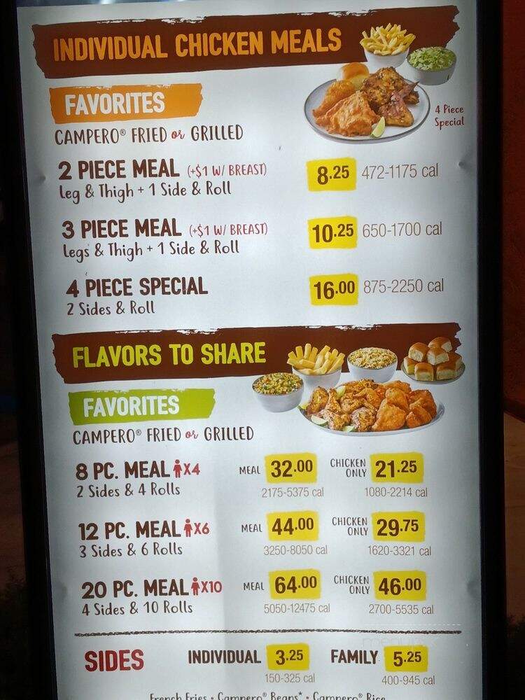 Pollo Campero - Lawndale, CA menu_pic