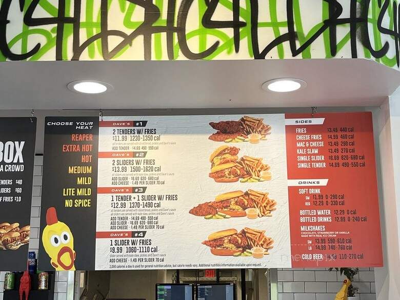Dave's Hot Chicken - Waco, TX menu_pic