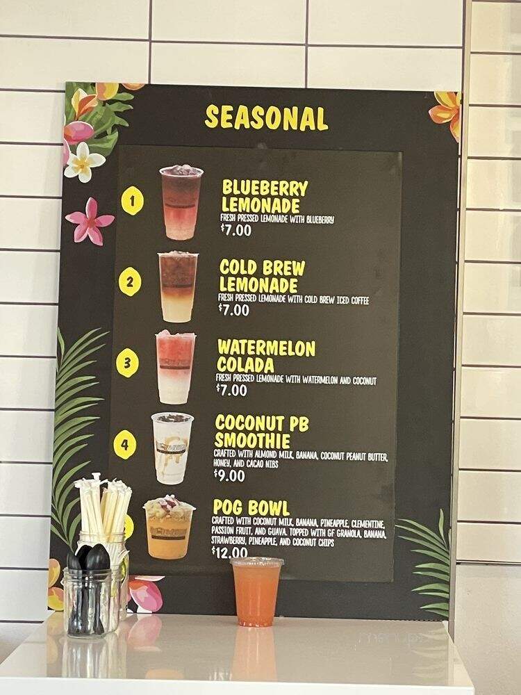 Wow Wow Hawaiian Lemonade - San Jose, CA menu_pic