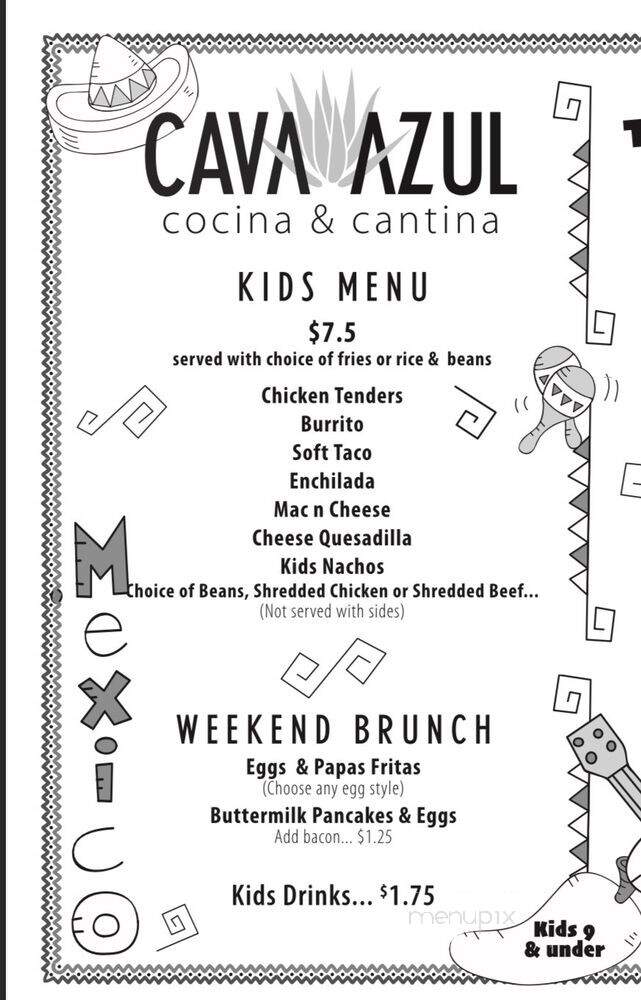 Cava Azul Cocina & Cantina - Woodinville, WA menu_pic