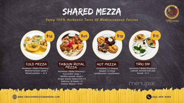 Taboon Mediterranean - Los Alamitos, CA menu_pic