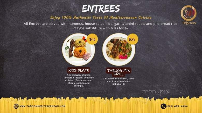 Taboon Mediterranean - Los Alamitos, CA menu_pic