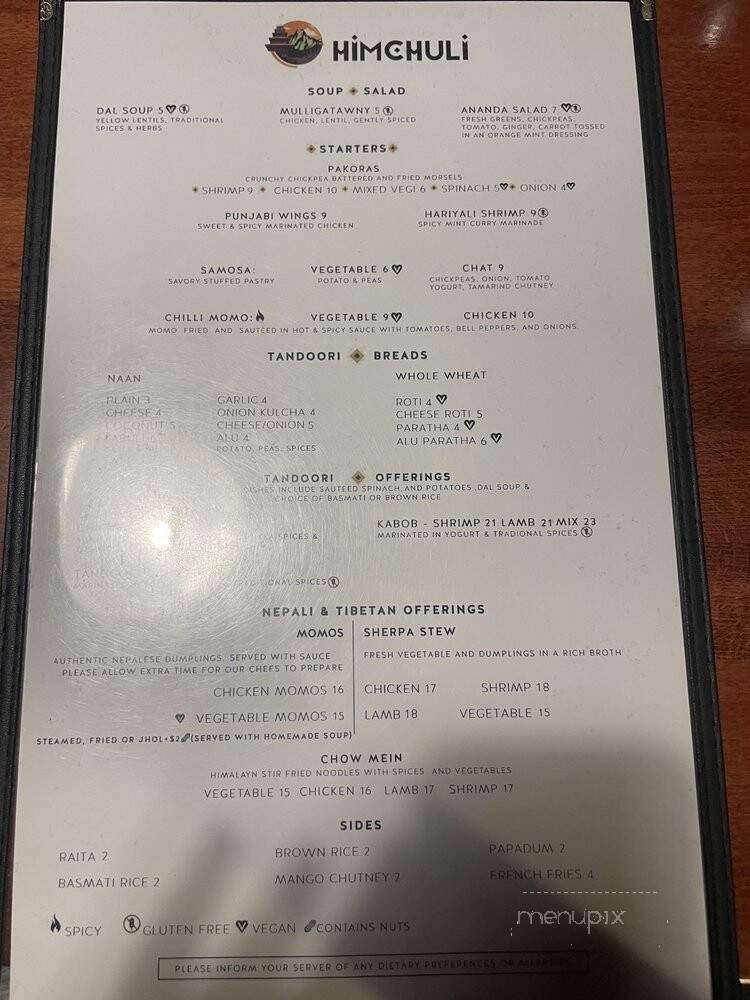 Himchuli RINO - Denver, CO menu_pic