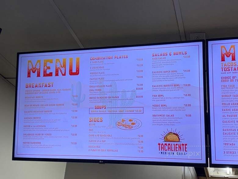 TaCaliente Mexican Grill - San Diego, CA menu_pic