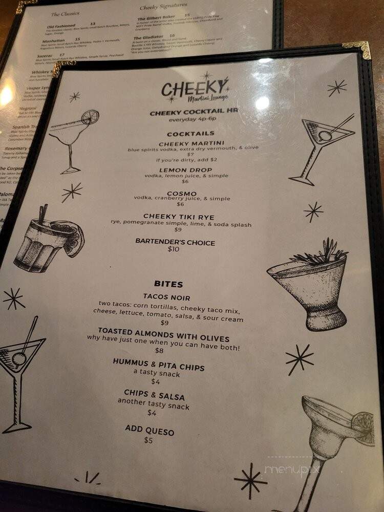 Cheeky Martini Lounge - Olympia, WA menu_pic