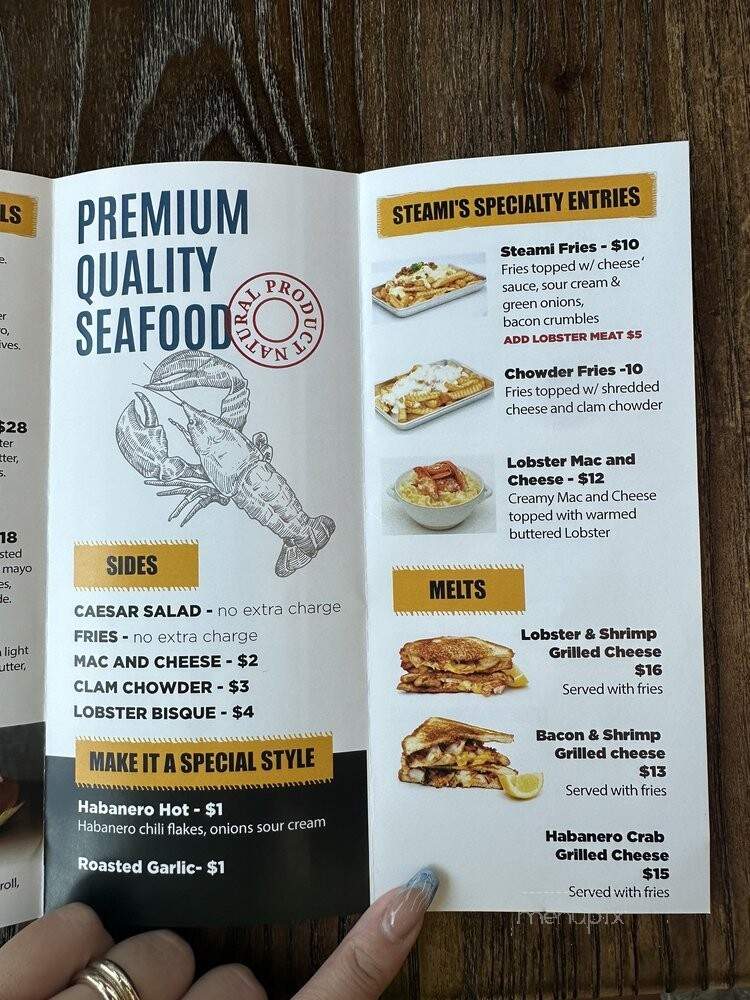 Steami's Lobster - Duluth, GA menu_pic
