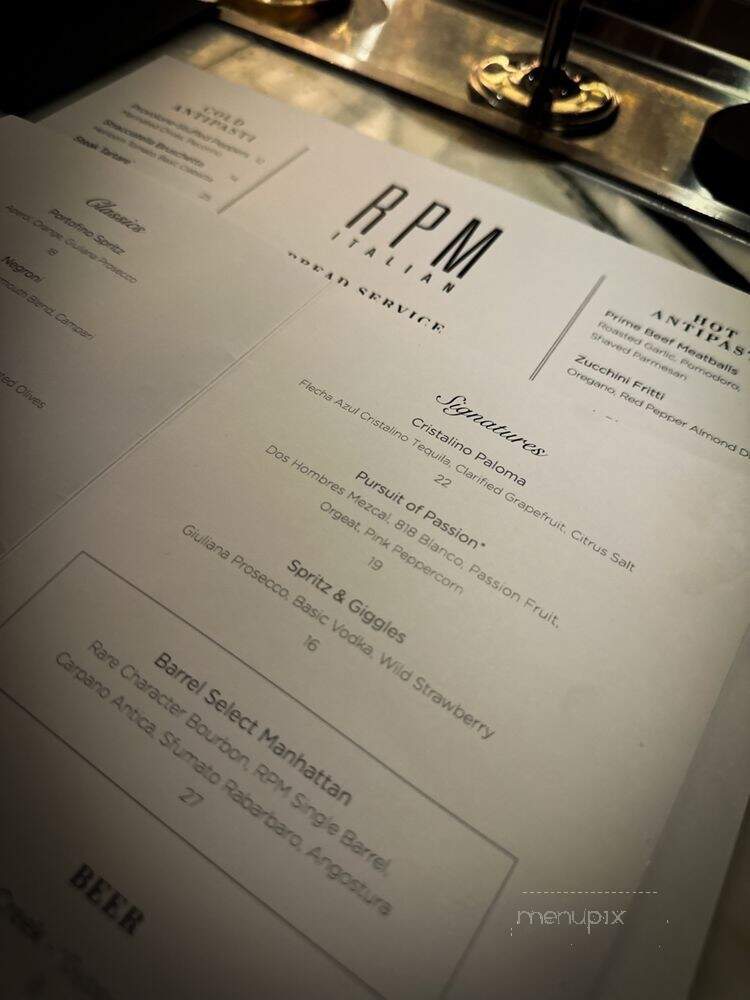RPM Italian - Las Vegas, NV menu_pic