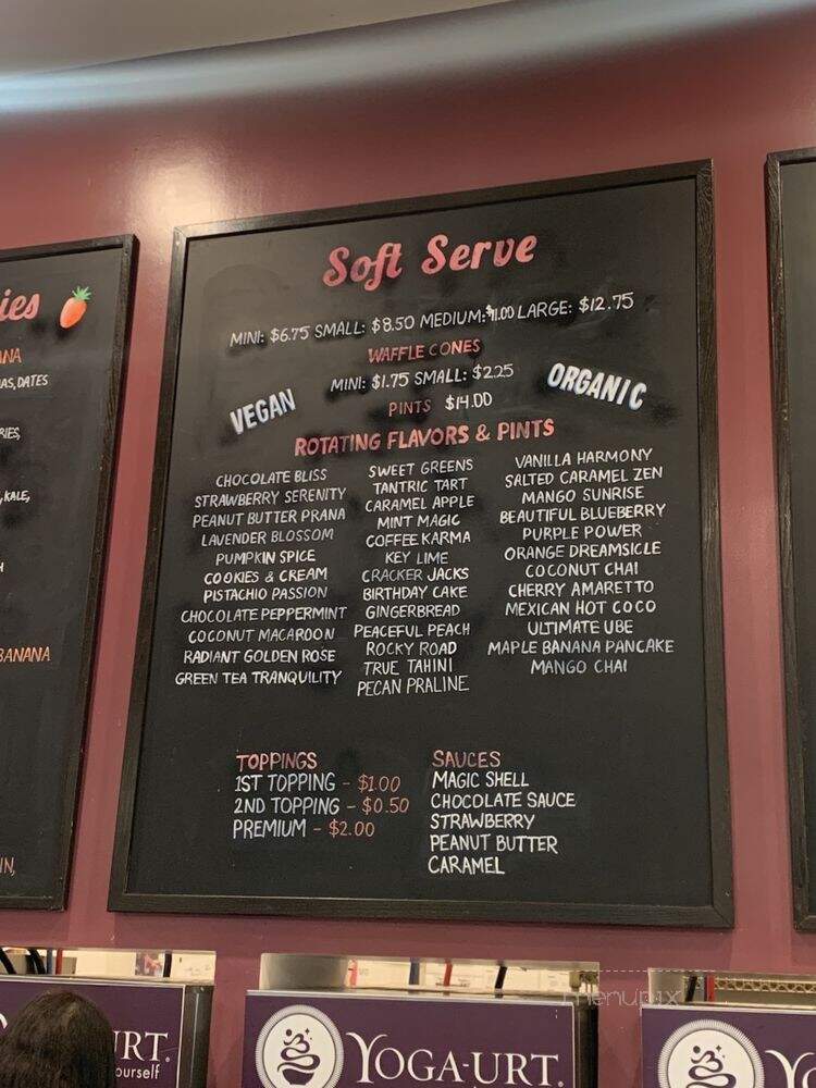 Yoga-urt - Santa Monica, CA menu_pic