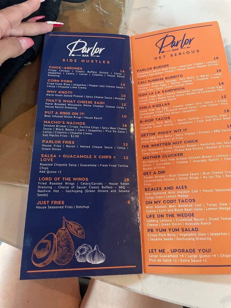 Parlor Bar - Whittier, CA menu_pic