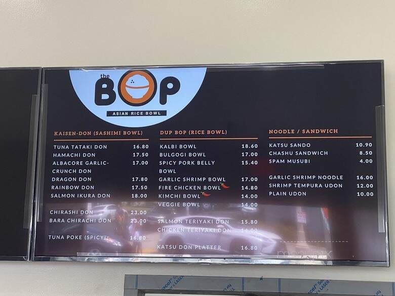 The Bop - Los Angeles, CA menu_pic