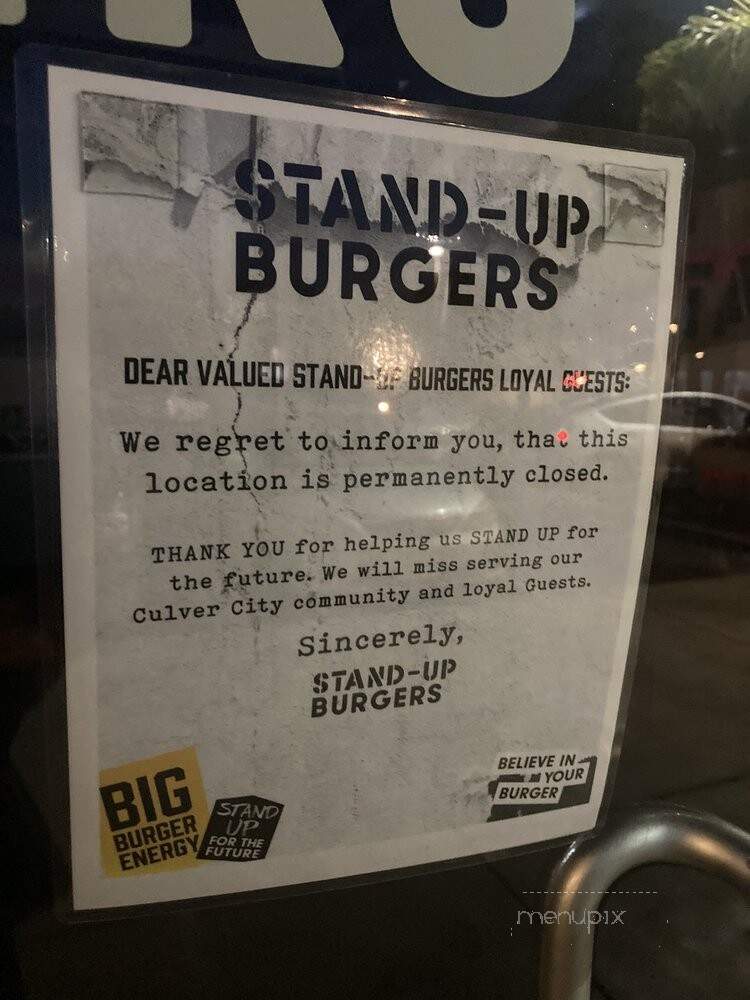 Stand-Up Burgers - Culver City, CA menu_pic