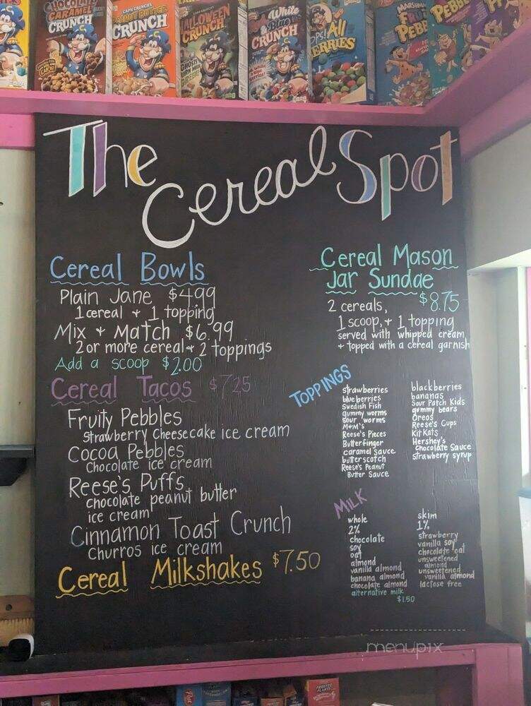 Cereal Spot - Buffalo, NY menu_pic