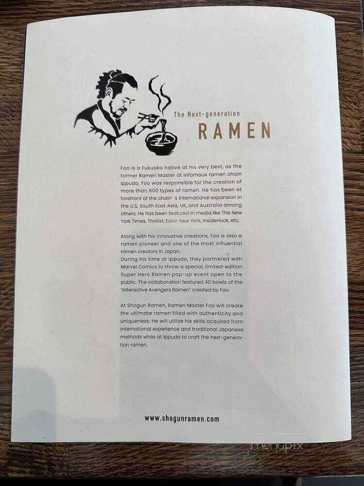 Shogun Ramen Las Vegas - Las Vegas, NV menu_pic