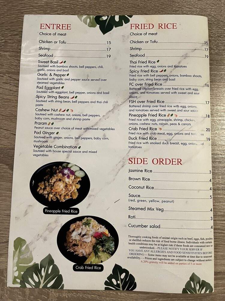 R HaanThai - Fremont, CA menu_pic