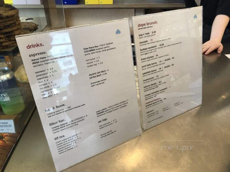 Nemesis Coffee - Vancouver, BC menu_pic