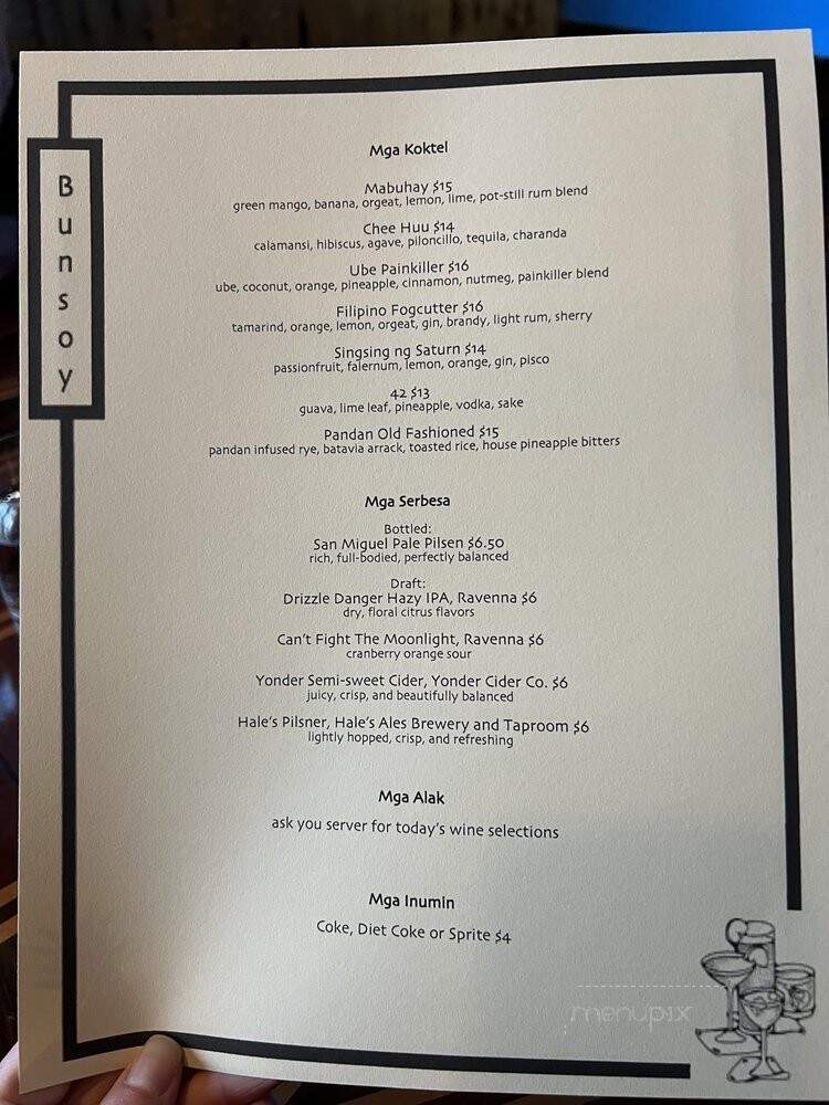 Bunsoy - Seattle, WA menu_pic