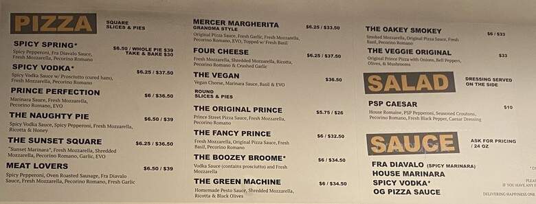 Prince Street Pizza - Los Angeles, CA menu_pic