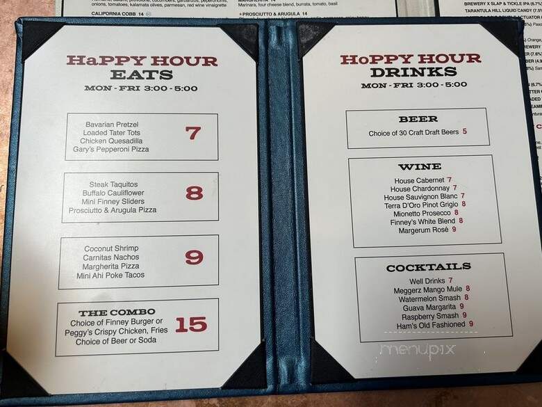 Finney's Crafthouse - Orange, CA menu_pic