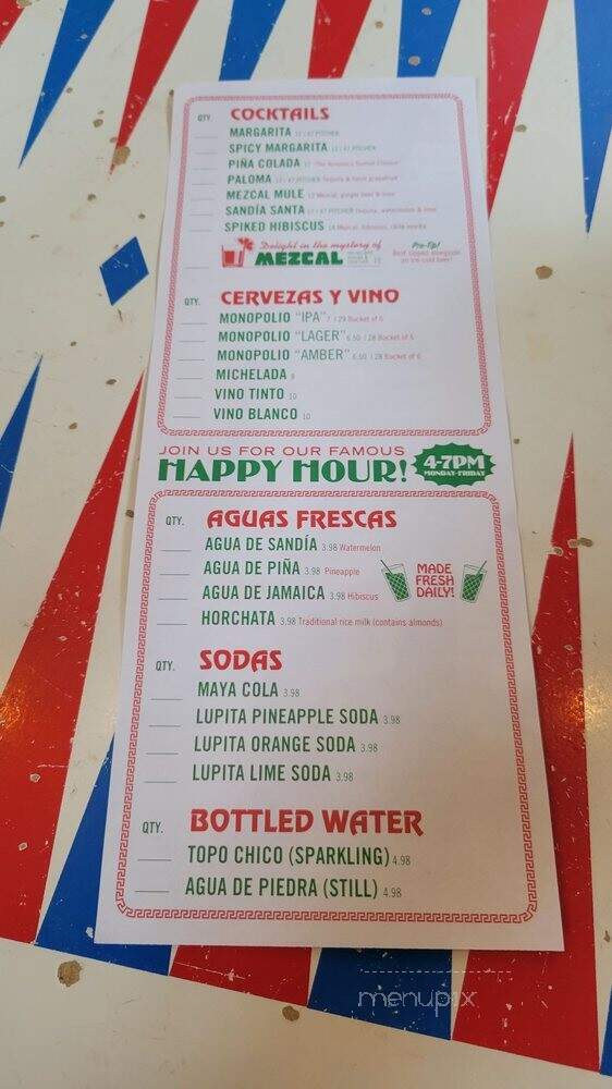 Tacombi - Forest Hills, NY menu_pic