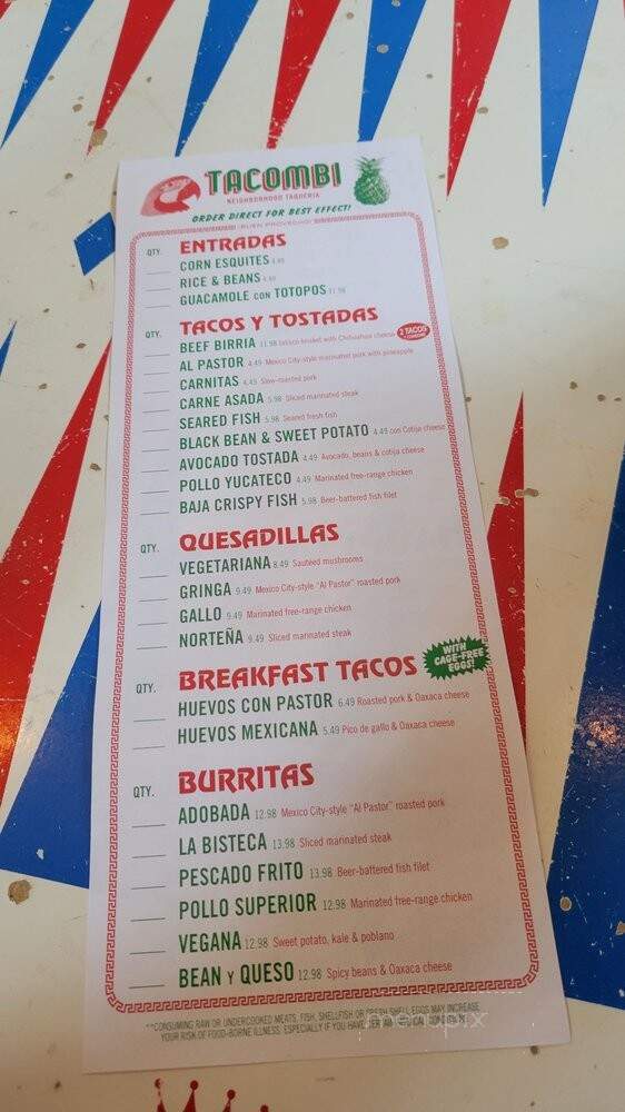 Tacombi - Forest Hills, NY menu_pic