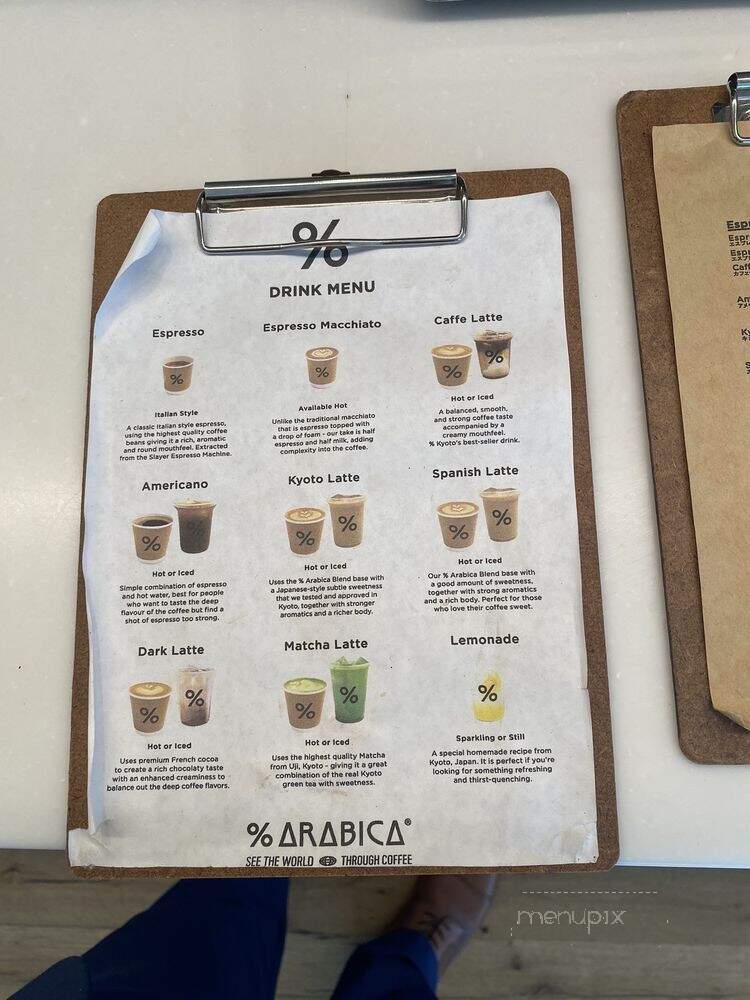 Percent Arabica - Brooklyn, NY menu_pic