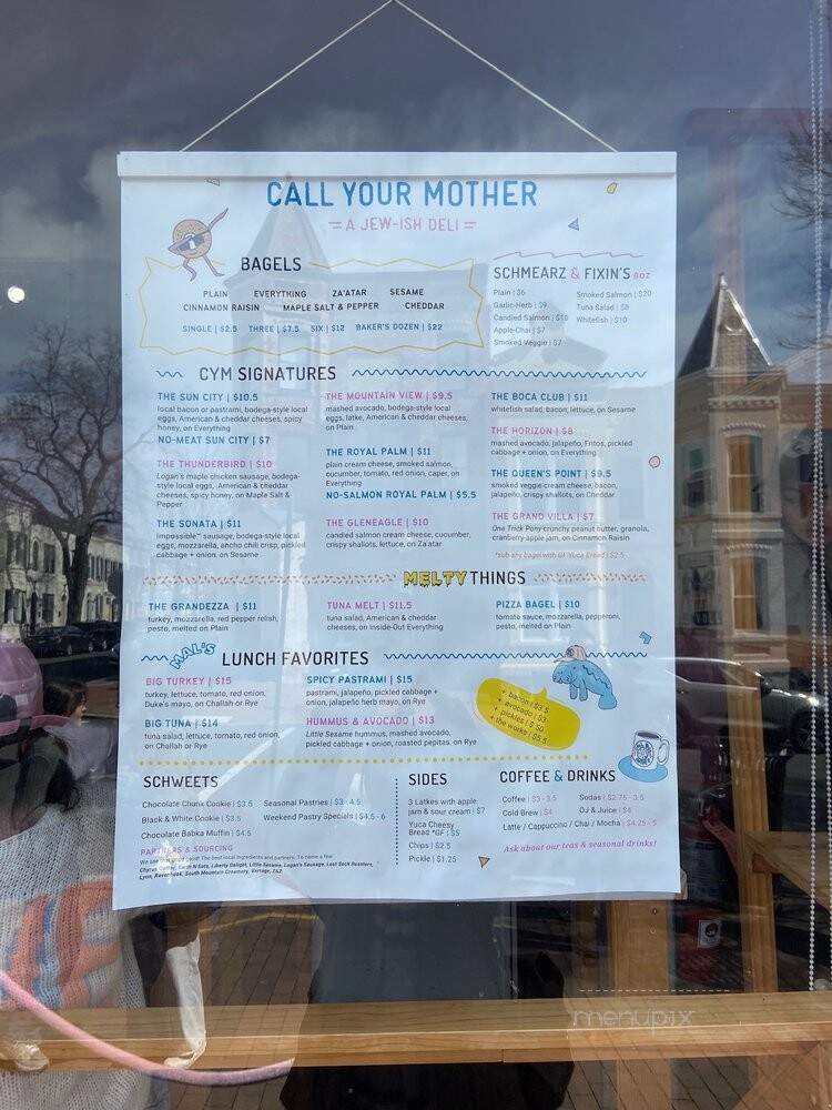 Call Your Mother - Washington, DC menu_pic
