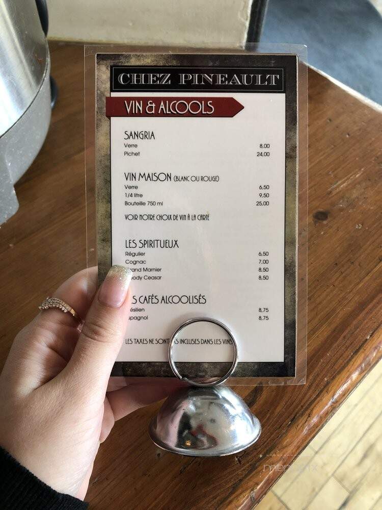 Chez Pineault - Baie-Saint-Paul, QC menu_pic