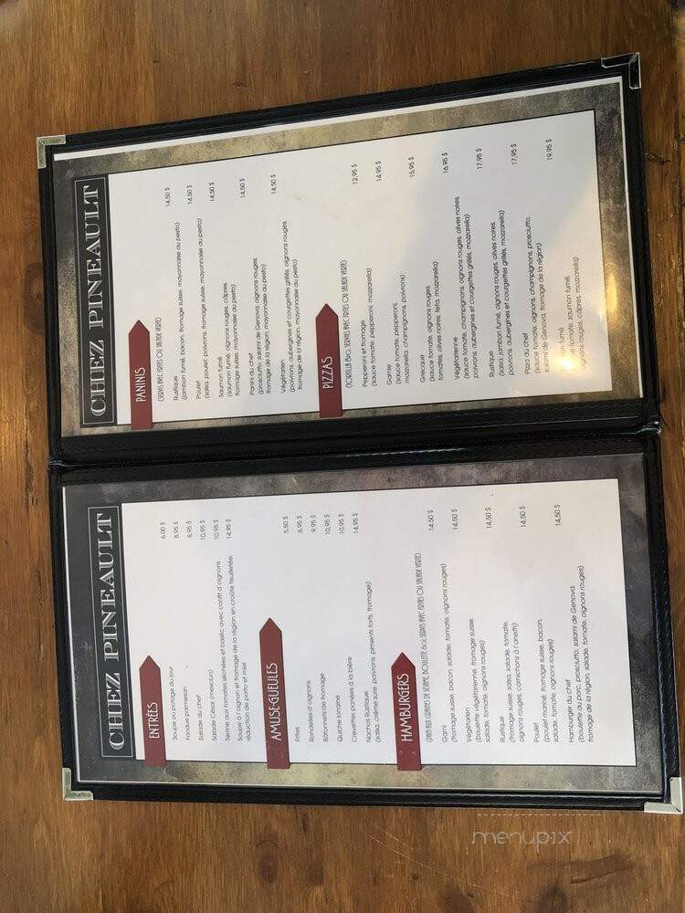 Chez Pineault - Baie-Saint-Paul, QC menu_pic