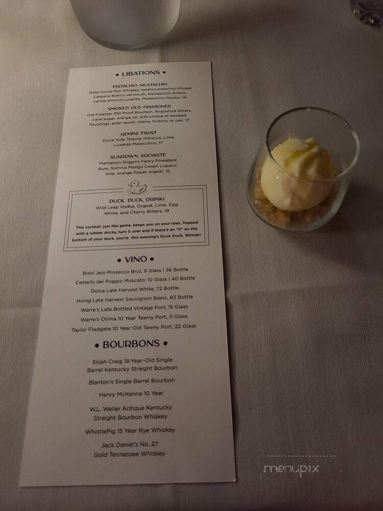 Robinson Room - Columbia, SC menu_pic