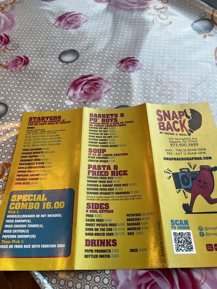 Snap Back Seafood - Newark, NJ menu_pic