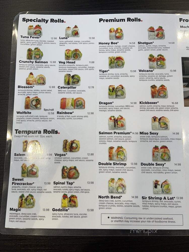 Momiji - Portland, OR menu_pic